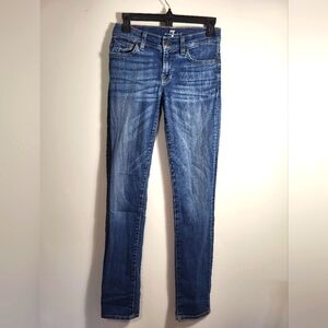 7 For All Mankind blue skinny jeans women's 26  #2278